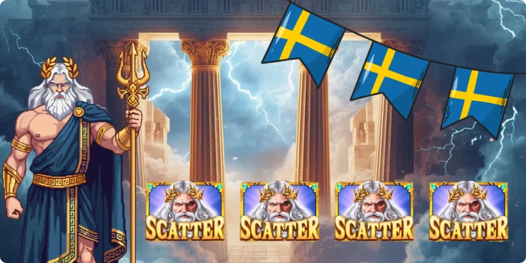4 Zeus scatter-symboler i Gates of Olympus aktiverar free spins-rundan